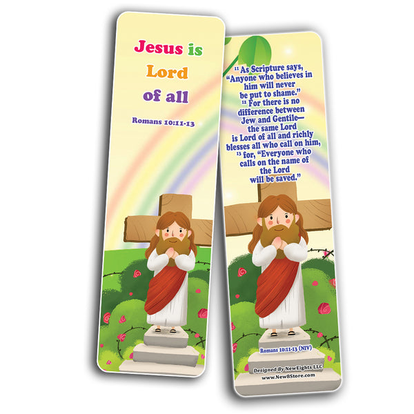 NewEights Jesus Throughout the Bible Bookmarks Series 6 (60-Pack) - Reverence Bible Texts VBS Sunday School Easter Baptism Thanksgiving Christmas Rewards Encouragement Motivational Gift
