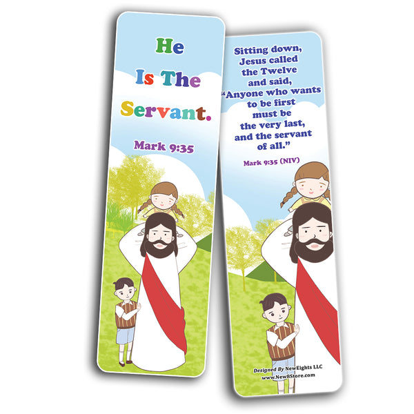 NewEights Jesus Throughout the Bible Bookmarks Series 6 (30-Pack) - Stocking Stuffers Adoration Devotional Bible Study - Church Ministry Supplies Classroom Teacher Incentive Gifts Giveaways
