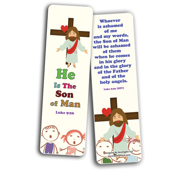 NewEights Jesus Throughout the Bible Bookmarks Series 6 (30-Pack) - Stocking Stuffers Adoration Devotional Bible Study - Church Ministry Supplies Classroom Teacher Incentive Gifts Giveaways