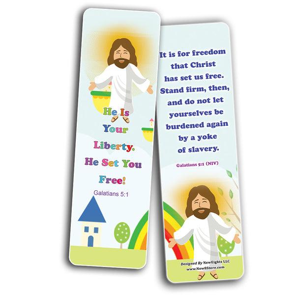 NewEights Jesus Throughout the Bible Bookmarks Series 7 (30-Pack) - VBS Sunday School Easter Baptism Thanksgiving Christmas Rewards Encouragement Motivational Gift
