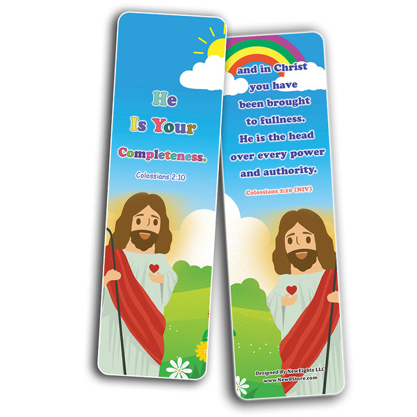 NewEights Jesus Throughout the Bible Bookmarks Series 8 (30-Pack) - Stocking Stuffers Church Ministry - Bible Study Church Supplies Teacher Classroom Incentive Gifts