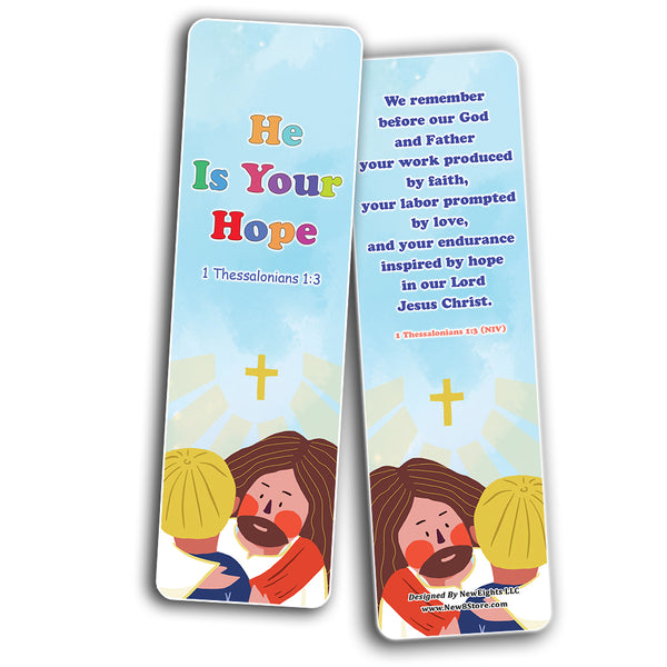 NewEights Jesus Throughout the Bible Bookmarks Series 8 (60-Pack) - VBS Sunday School Easter Baptism Thanksgiving Christmas Rewards Encouragement Gift Motivational Cards Scriptures