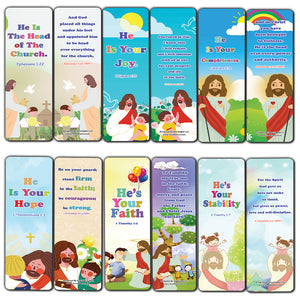 NewEights Jesus Throughout the Bible Bookmarks Series 8 (30-Pack) - Stocking Stuffers Church Ministry - Bible Study Church Supplies Teacher Classroom Incentive Gifts