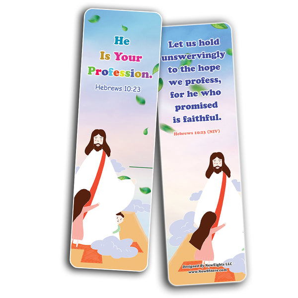 NewEights Jesus Throughout the Bible Bookmarks Series 9 (60-Pack) - VBS Sunday School Easter Baptism Thanksgiving Christmas Rewards Encouragement Gift