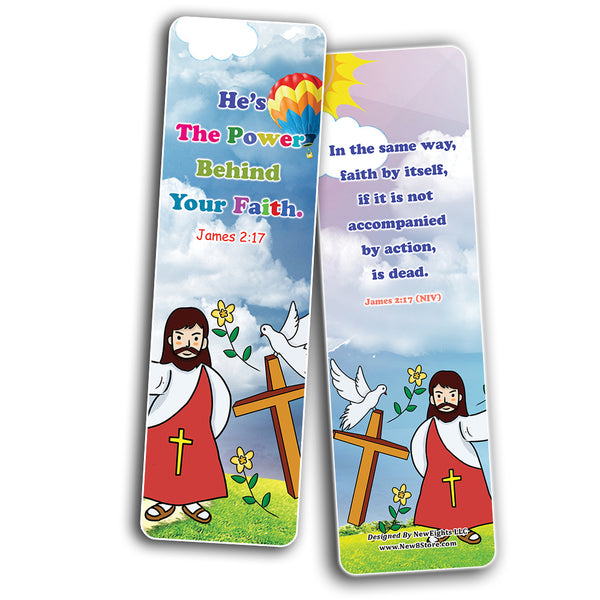 NewEights Jesus Throughout the Bible Bookmarks Series 9 (60-Pack) - VBS Sunday School Easter Baptism Thanksgiving Christmas Rewards Encouragement Gift