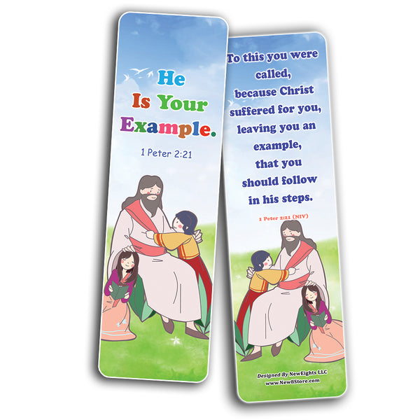 NewEights Jesus Throughout the Bible Bookmarks Series 9 (60-Pack) - VBS Sunday School Easter Baptism Thanksgiving Christmas Rewards Encouragement Gift