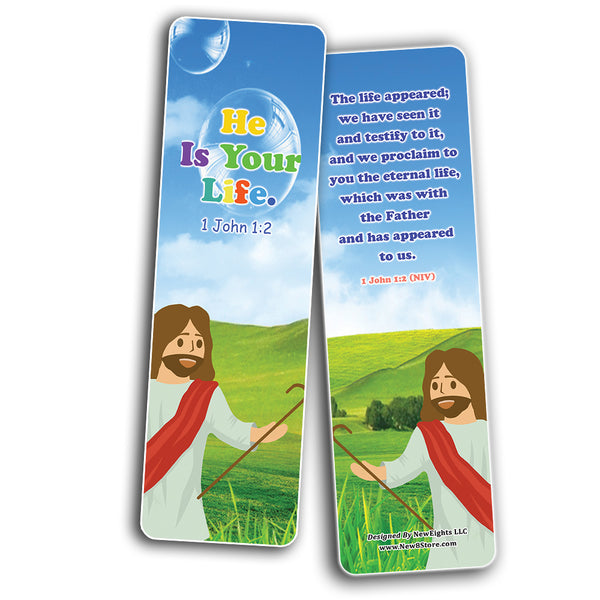 NewEights Jesus Throughout the Bible Bookmarks Series 10 (30-Pack) - Reverence Bible Texts VBS Sunday School Easter Baptism Thanksgiving Christmas Rewards Encouragement Motivational Gift