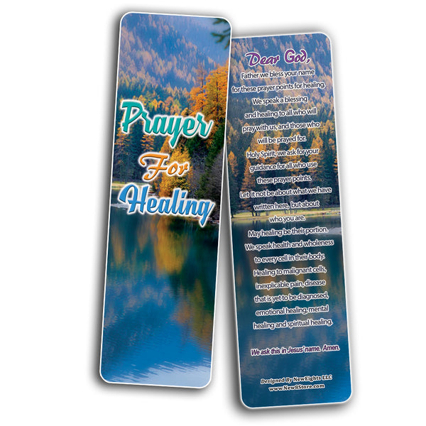 NewEights Prayers for Healing During Difficult Time Bookmarks (30-Pack) - Stocking Stuffers Adoration Devotional Bible Study - Church Ministry Supplies Incentive Gifts Giveaways