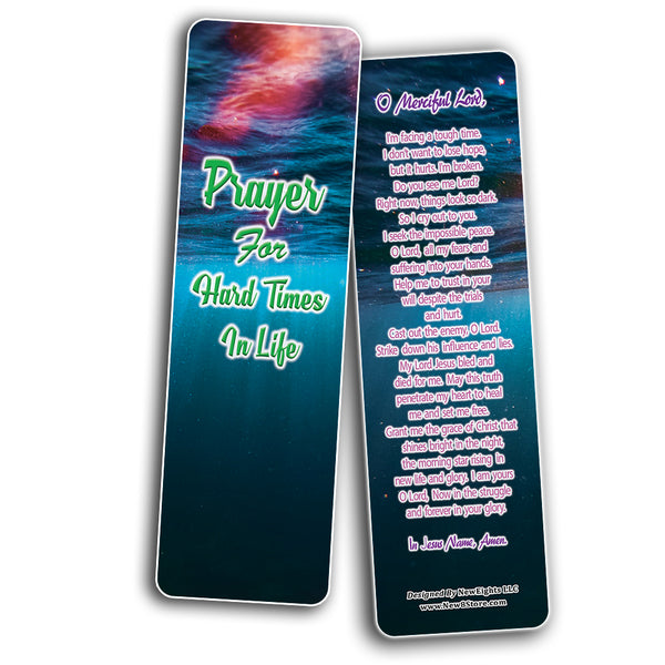 NewEights Prayers for Healing During Difficult Time Bookmarks (30-Pack) - Stocking Stuffers Adoration Devotional Bible Study - Church Ministry Supplies Incentive Gifts Giveaways