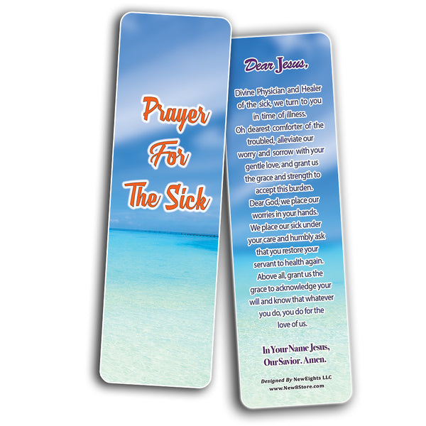 NewEights Prayers for Healing During Difficult Time Bookmarks (30-Pack) - Stocking Stuffers Adoration Devotional Bible Study - Church Ministry Supplies Incentive Gifts Giveaways