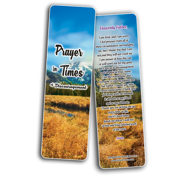 NewEights Encouraging Prayers During Difficult Time Bookmarks (30-Pack) - Stocking Stuffers for Kids & Teens Church Ministry - Bible Study Church Supplies Incentive Gifts - Colorful & Unique Designs