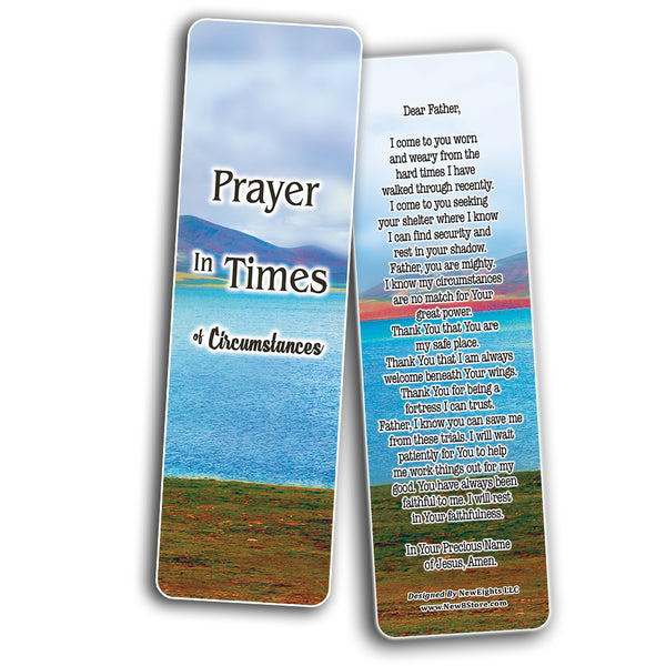 NewEights Encouraging Prayers During Difficult Time Bookmarks (30-Pack) - Stocking Stuffers for Kids & Teens Church Ministry - Bible Study Church Supplies Incentive Gifts - Colorful & Unique Designs