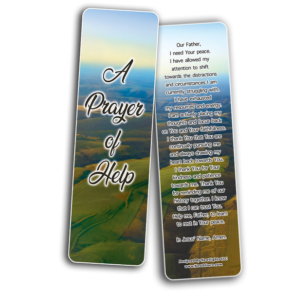 NewEights Encouraging Prayers During Difficult Time Bookmarks (30-Pack) - Stocking Stuffers for Kids & Teens Church Ministry - Bible Study Church Supplies Incentive Gifts - Colorful & Unique Designs