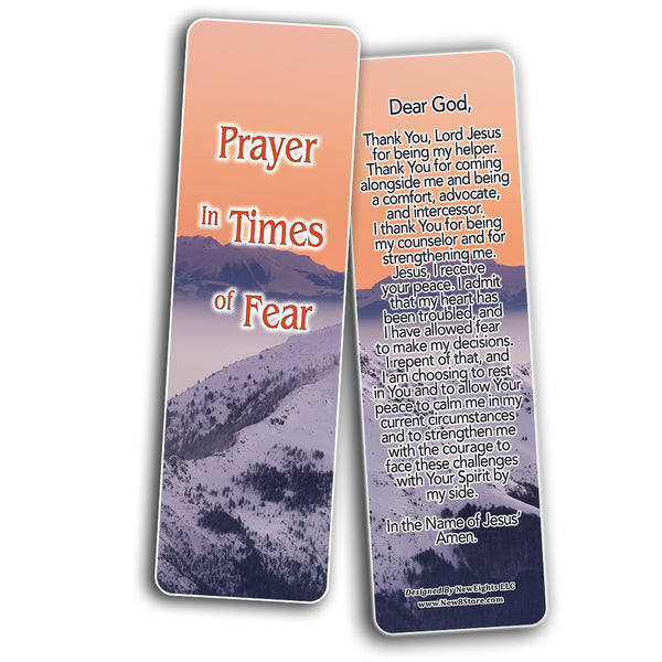 NewEights Encouraging Prayers During Difficult Time Bookmarks (30-Pack) - Stocking Stuffers for Kids & Teens Church Ministry - Bible Study Church Supplies Incentive Gifts - Colorful & Unique Designs