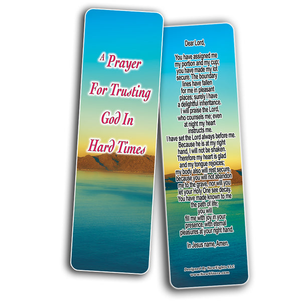 NewEights Encouraging Prayers During Difficult Time Bookmarks (60-Pack) - Sunday School Easter Baptism Thanksgiving Christmas Rewards Encouragement Gift Motivational Cards Scriptures - Gift Token
