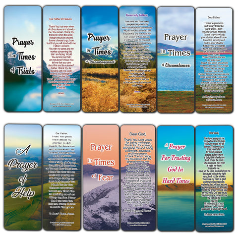 NewEights Encouraging Prayers During Difficult Time Bookmarks (60-Pack) - Sunday School Easter Baptism Thanksgiving Christmas Rewards Encouragement Gift Motivational Cards Scriptures - Gift Token