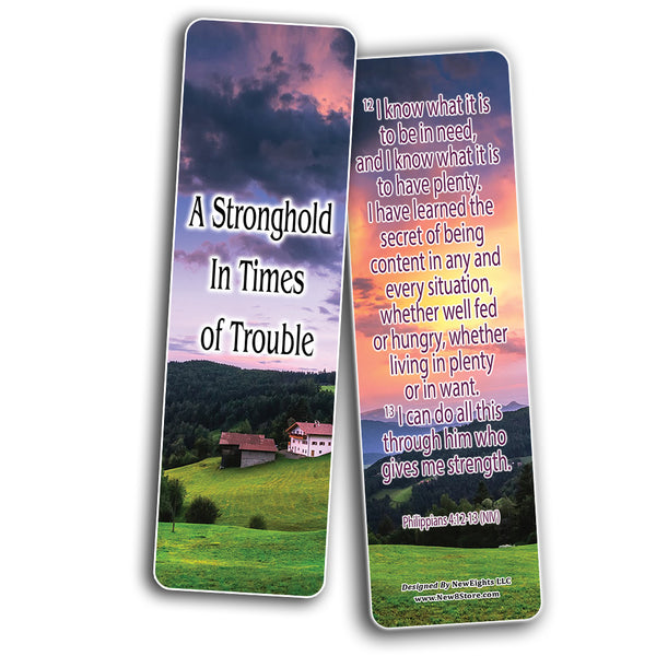 Having Strength During Hard Times Bible Bookmarks (30-Pack) - Reverence Bible Texts Sunday School Easter Baptism Thanksgiving Christmas Rewards Encouragement Motivational Gift