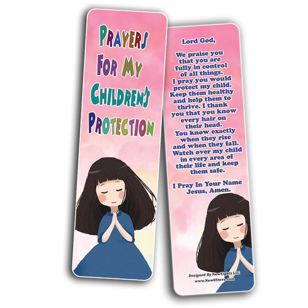 NewEights Encouraging Prayers During Difficult Time Bookmarks for Kids (60-Pack) - Reverence Prayer Devotional - VBS Sunday School Easter Baptism Thanksgiving Christmas Rewards Motivational Gift