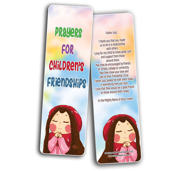 NewEights Encouraging Prayers During Difficult Time Bookmarks for Kids (30-Pack) - Stocking Stuffer Prayer Devotional Bible Study - Church Ministry Supplies Classroom Teacher Incentive Gifts Giveaways
