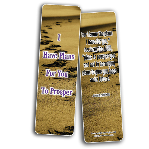 NewEights 6 Promises from God Bible Bookmarks (30-Pack) - Stocking Stuffers Devotional Bible Study - Church Ministry Supplies Incentive Gifts