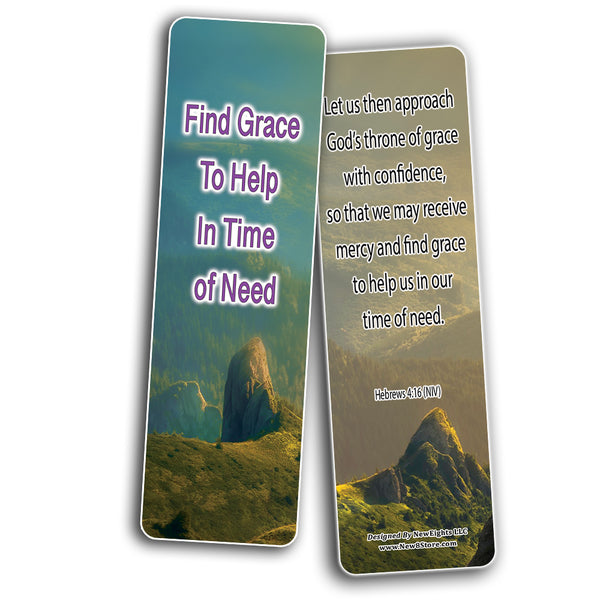 NewEights My God Is Stronger Than My Problems Bible Bookmarks (60-Pack) - Sunday School Easter Baptism Thanksgiving Christmas Rewards Encouragement Gift