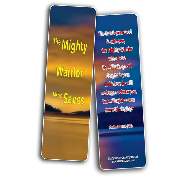 NewEights My God Is Stronger Than My Problems Bible Bookmarks (60-Pack) - Sunday School Easter Baptism Thanksgiving Christmas Rewards Encouragement Gift