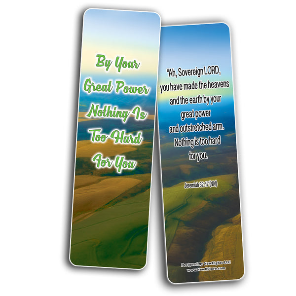NewEights My God Is Stronger Than My Problems Bible Bookmarks (60-Pack) - Sunday School Easter Baptism Thanksgiving Christmas Rewards Encouragement Gift