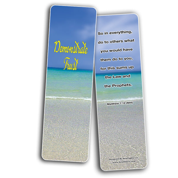 NewEights 6 Ways to Show Respect in Your Relationship Bible Bookmarks (60-Pack) - Sunday School Easter Baptism Thanksgiving Christmas Rewards Encouragement Motivational Gift