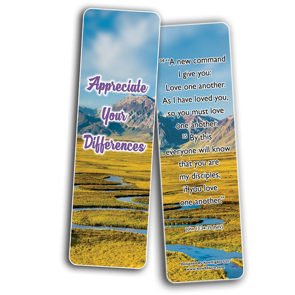 NewEights 6 Ways to Show Respect in Your Relationship Bible Bookmarks (60-Pack) - Sunday School Easter Baptism Thanksgiving Christmas Rewards Encouragement Motivational Gift