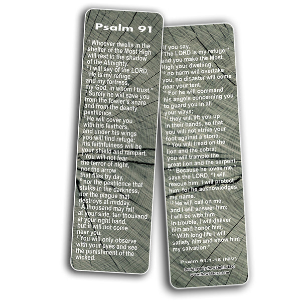 NewEights Psalm 91 Bookmarks NIV (30-Pack) - Stocking Stuffers Church Ministry - Bible Study Church Supplies Teacher Classroom Incentive Gifts