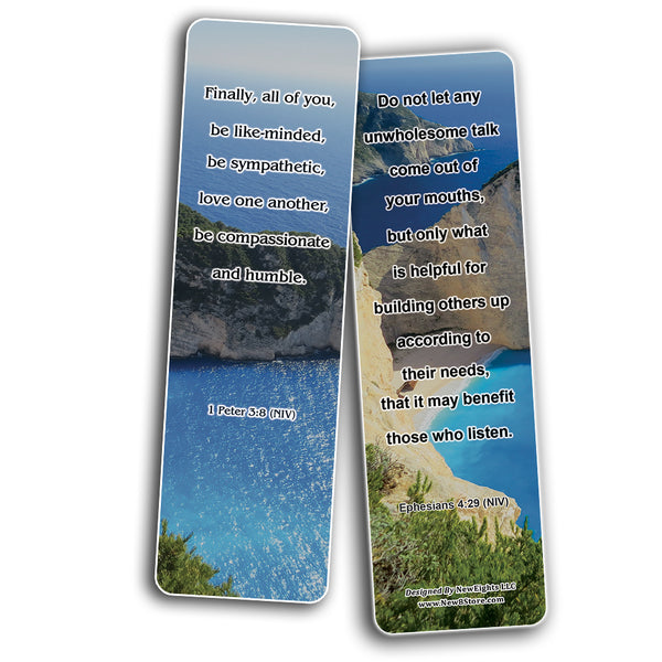 Show Empathy To Others Bible Bookmarks (60-Pack) - Showing Mercy To Others Scripture Cards Variety Bulk Buy - VBS Sunday School Baptism Thanksgiving Christmas Rewards Inspirational Gift