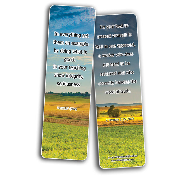 Become The Best Version of Yourself Bible Bookmarks (60-Pack) - VBS Sunday School Easter Baptism Thanksgiving Christmas Rewards Encouragement Motivational Gift