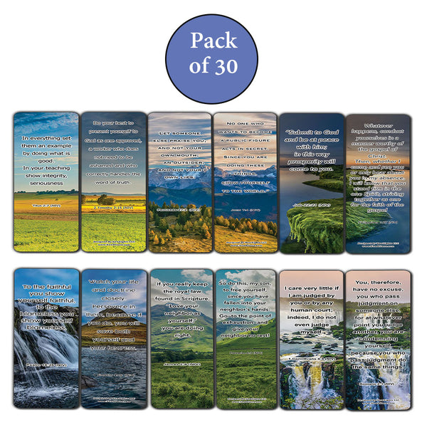 Become The Best Version of Yourself Bible Bookmarks (30-Pack) - Stocking Stuffers Devotional Bible Study - Church Ministry Supplies Teacher Classroom Incentive Gifts