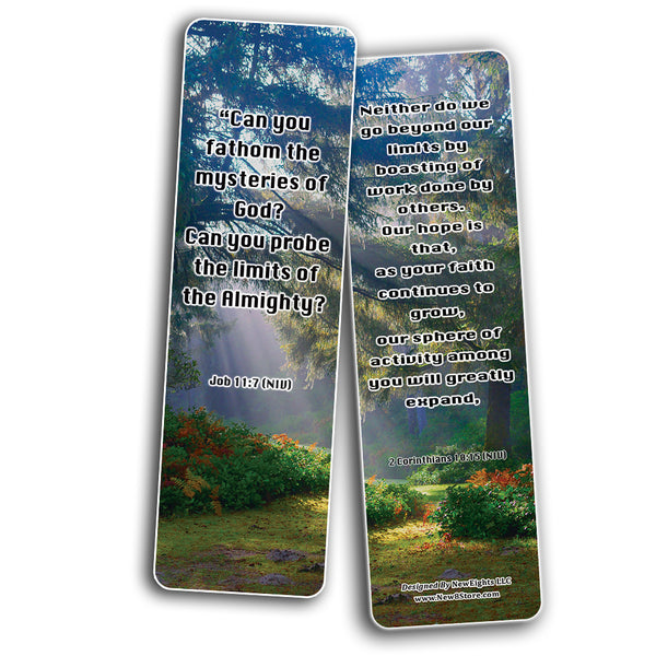 Knowing Your Limitations Bible Bookmarks (30-Pack) - Scriptures VBS Sunday School Church Memory Verse Sunday School Rewards - Christian Stocking Stuffers Birthday Party Gifts Assorted Bulk Pack