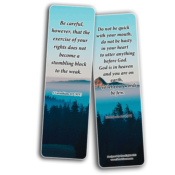 Knowing Your Limitations Bible Bookmarks (30-Pack) - Scriptures VBS Sunday School Church Memory Verse Sunday School Rewards - Christian Stocking Stuffers Birthday Party Gifts Assorted Bulk Pack