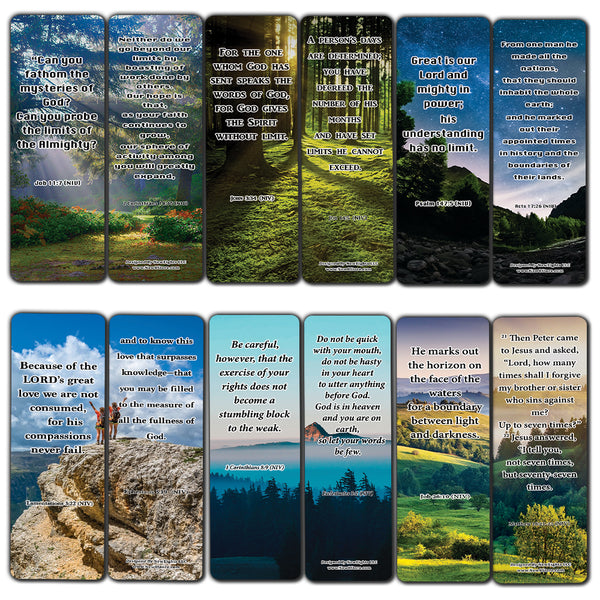 Knowing Your Limitations Bible Bookmarks (30-Pack) - Scriptures VBS Sunday School Church Memory Verse Sunday School Rewards - Christian Stocking Stuffers Birthday Party Gifts Assorted Bulk Pack