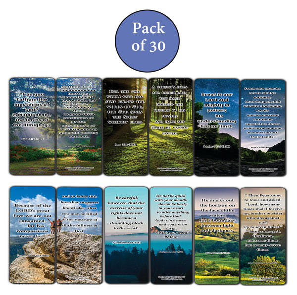 Knowing Your Limitations Bible Bookmarks (30-Pack) - Scriptures VBS Sunday School Church Memory Verse Sunday School Rewards - Christian Stocking Stuffers Birthday Party Gifts Assorted Bulk Pack