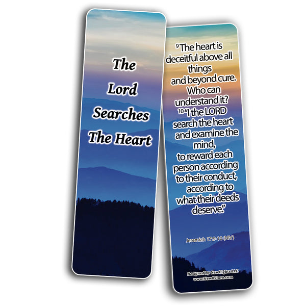 The Heart That Wins Bible Bookmarks (60-Pack) - VBS Sunday School Easter Baptism - Thanksgiving Christian Rewards Encouragement Motivational Gift