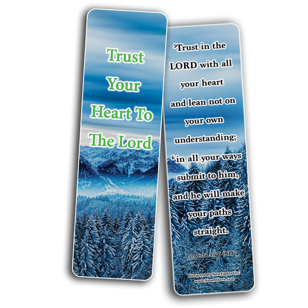 The Heart That Wins Bible Bookmarks (30-Pack) - Stocking Stuffers Devotional Bible Study - Church Ministry Supplies Teacher Classroom Incentive Gifts