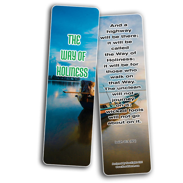 Walking In Godâ€™s Purpose Bible Bookmarks (60-Pack) - Sunday School Easter Baptism - Thanksgiving Christmas Rewards Encouragement Motivational Gift