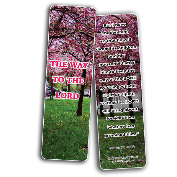 Walking In Godâ€™s Purpose Bible Bookmarks (60-Pack) - Sunday School Easter Baptism - Thanksgiving Christmas Rewards Encouragement Motivational Gift