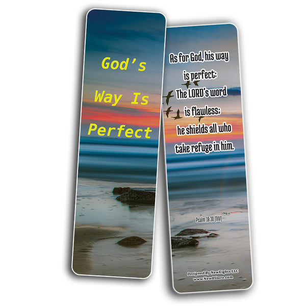Walking In Godâ€™s Purpose Bible Bookmarks (60-Pack) - Sunday School Easter Baptism - Thanksgiving Christmas Rewards Encouragement Motivational Gift