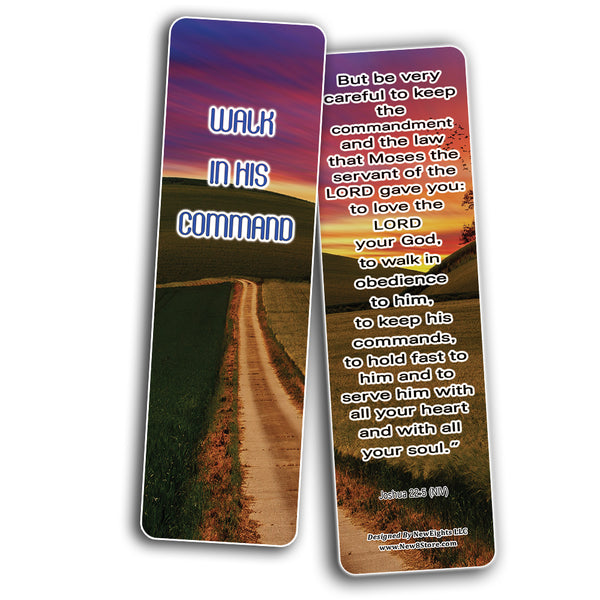 Walking In Godâ€™s Purpose Bible Bookmarks (60-Pack) - Sunday School Easter Baptism - Thanksgiving Christmas Rewards Encouragement Motivational Gift