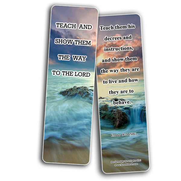 Walking In Godâ€™s Purpose Bible Bookmarks (60-Pack) - Sunday School Easter Baptism - Thanksgiving Christmas Rewards Encouragement Motivational Gift