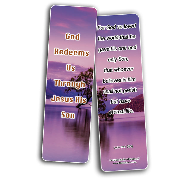 God Knows The Best For You Bible Bookmarks (30-Pack) - Scriptures Sunday School Church Memory Verse Sunday School Rewards - Christian Stocking Stuffers Birthday Party Gifts Assorted Bulk Pack