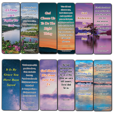 God Knows The Best For You Bible Bookmarks (60-Pack) - Christian Stocking Stuffers Encouragement - Church Ministry Bible Study Sunday School Supplies Teacher Classroom Incentive Gifts