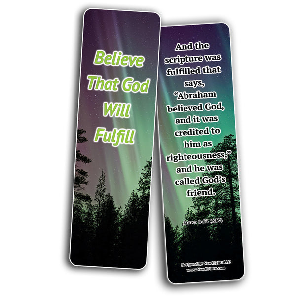 NewEights Living A Fulfilled Life Bible Bookmarks (30-Pack) - Stocking Stuffers Encouragement Tool - Bible Study Church Supplies Teacher Classroom Incentive Gifts