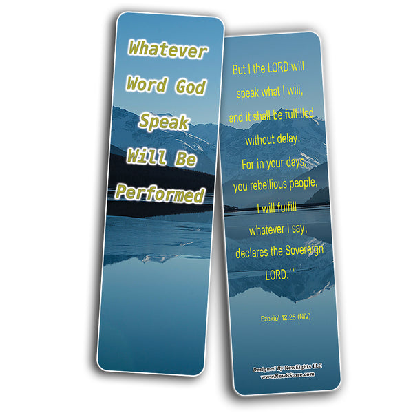 NewEights Living A Fulfilled Life Bible Bookmarks (30-Pack) - Stocking Stuffers Encouragement Tool - Bible Study Church Supplies Teacher Classroom Incentive Gifts