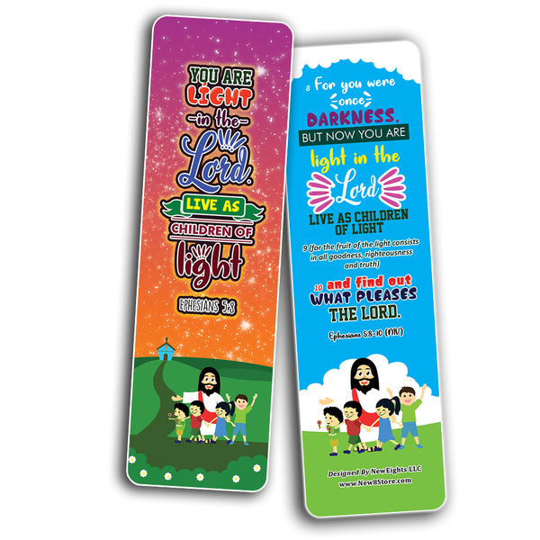 Walk in the Light Bible Verse Bookmarks