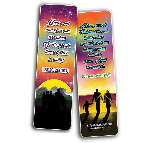 Inspirational Bible Verses for Family Bookmarks Cards
